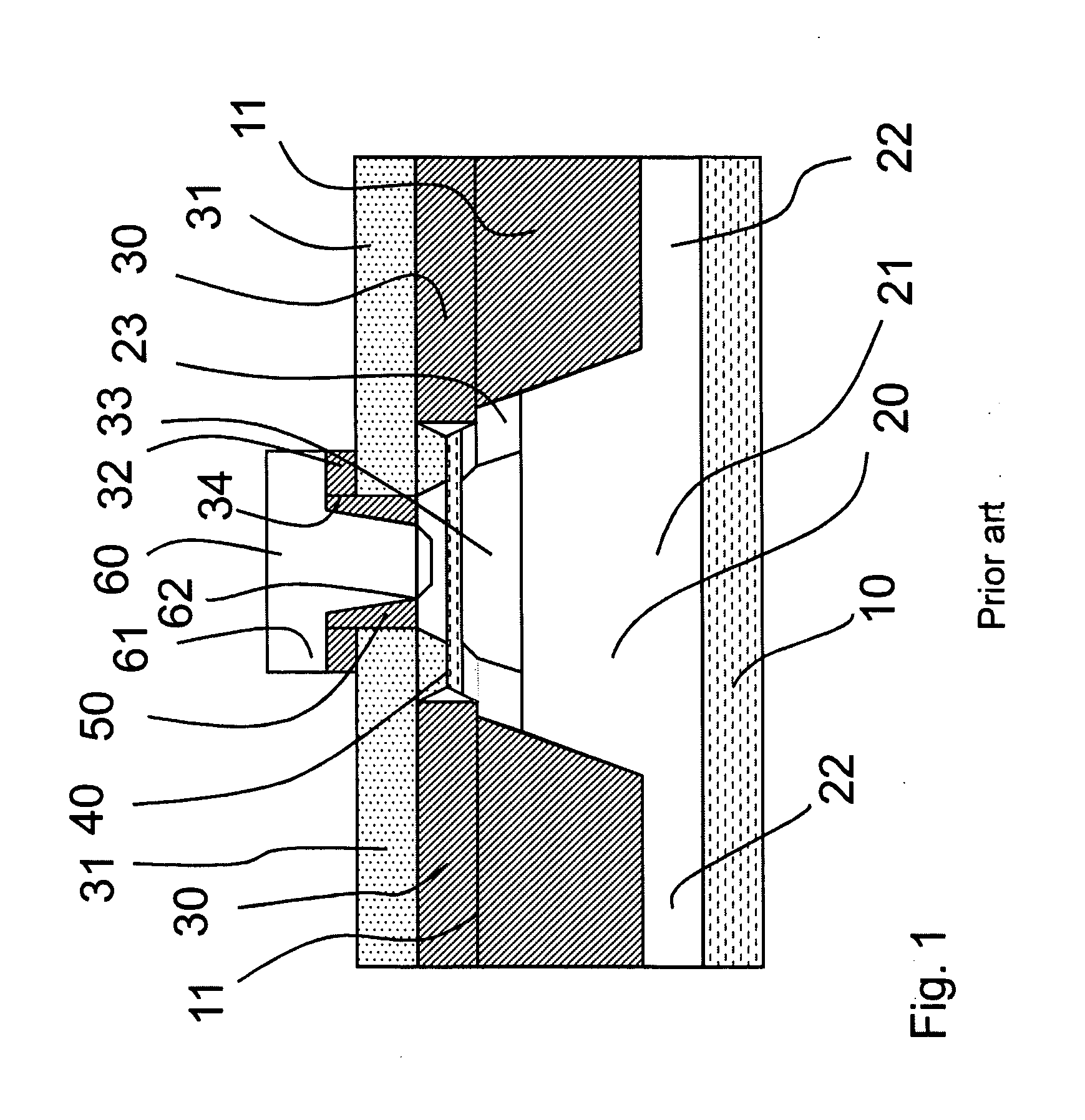 Bipolar transistor having self-adjusted emitter contact