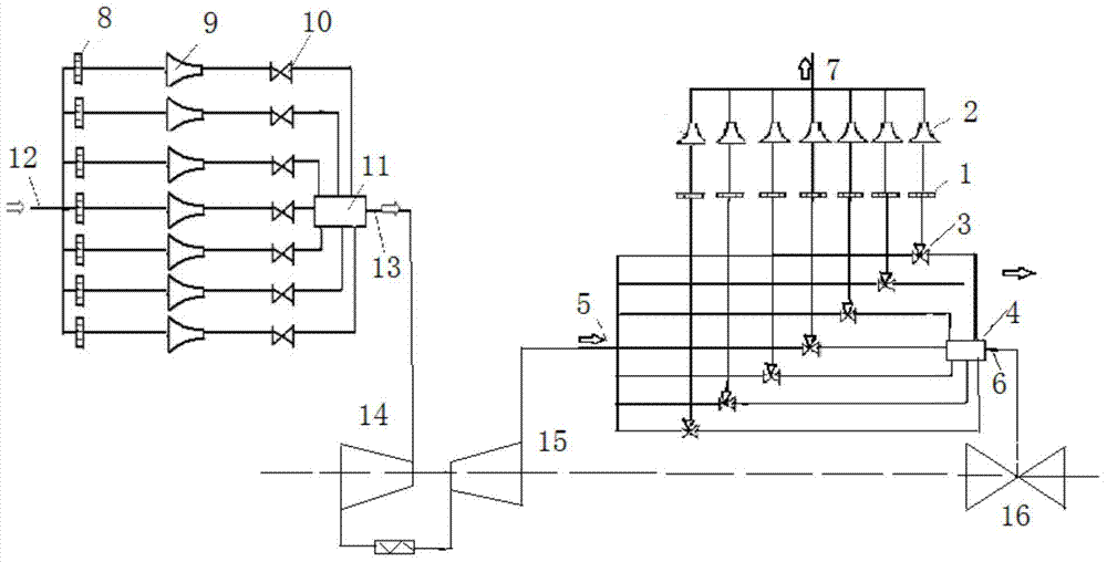 Throttling adjusting system of cogeneration turbine unit and method of ordering power by heat