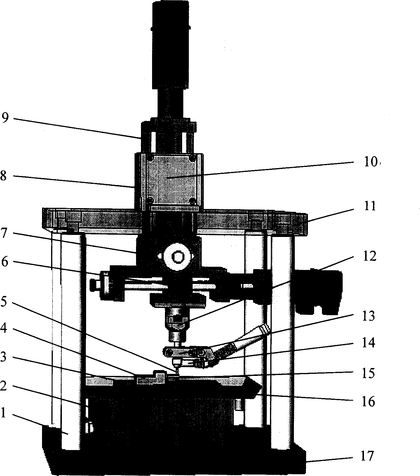 Tri-dimensional oral prosthesis in vitro grinding and repairing emulated testing machine