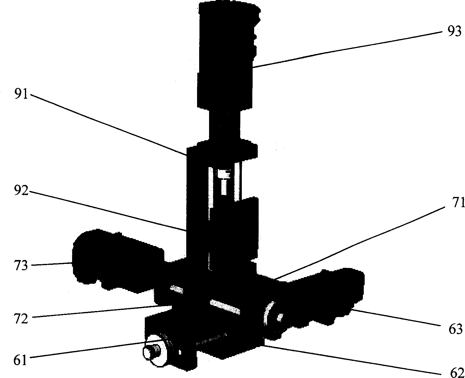 Tri-dimensional oral prosthesis in vitro grinding and repairing emulated testing machine