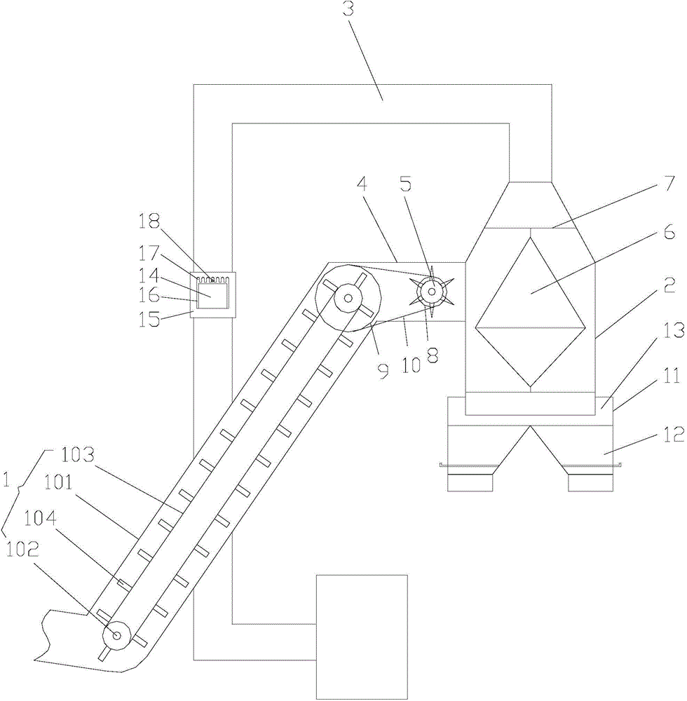 Winnowing device of harvester