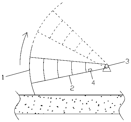 Opening degree detection device and method of arc-shaped gate