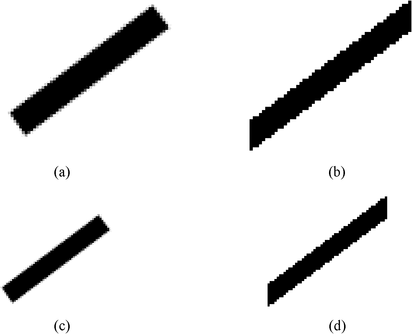 Method for realizing anti-aliasing of line segment integrating floating points and fixed points by using supersampling algorithm