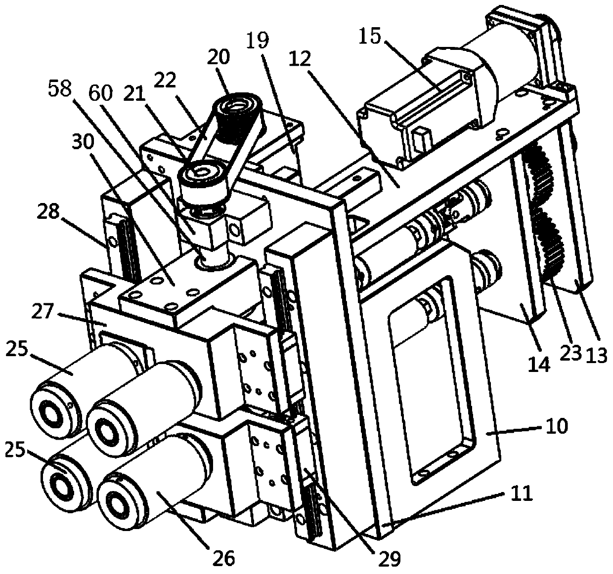 Power lead peeling device