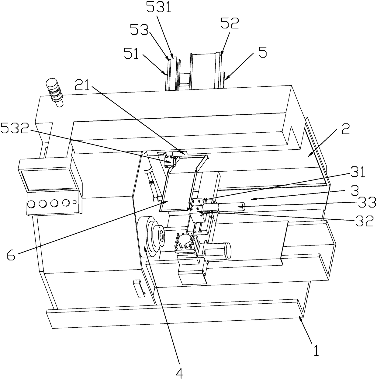 Numerical control machine tool for machining short shaft