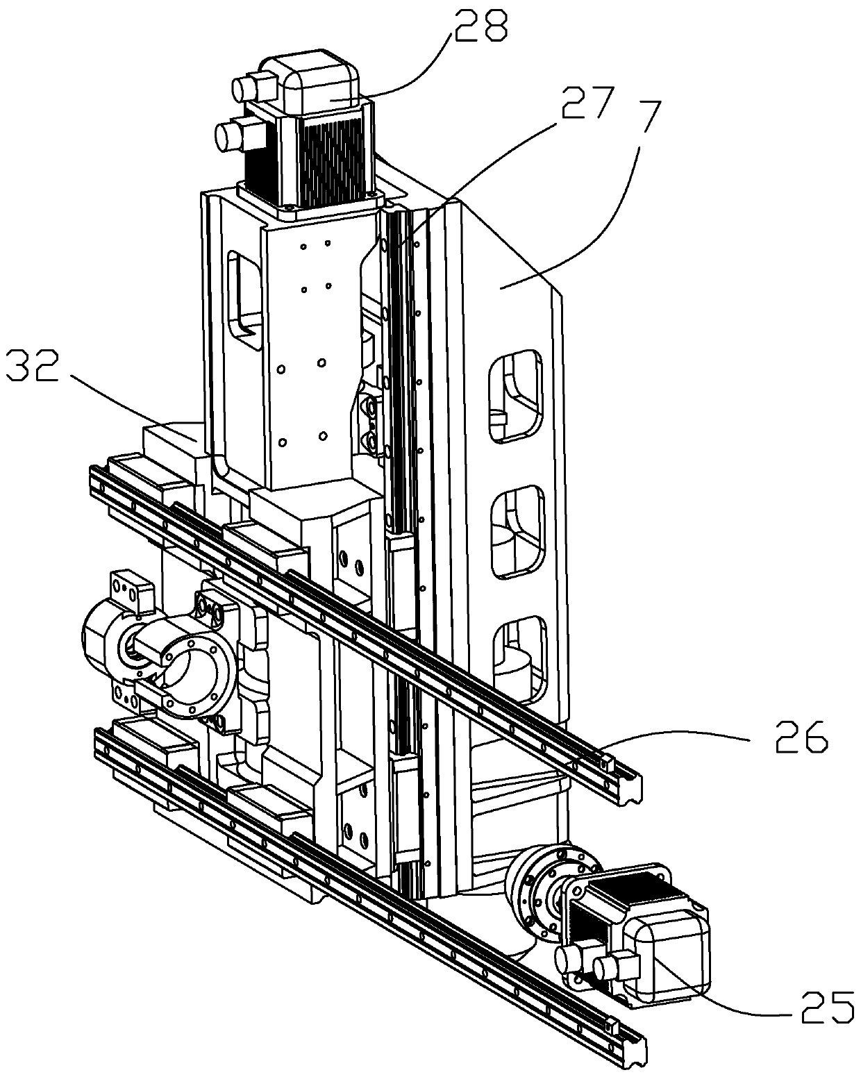 Automatic cycle loading and unloading type precision engraving machine and machining center