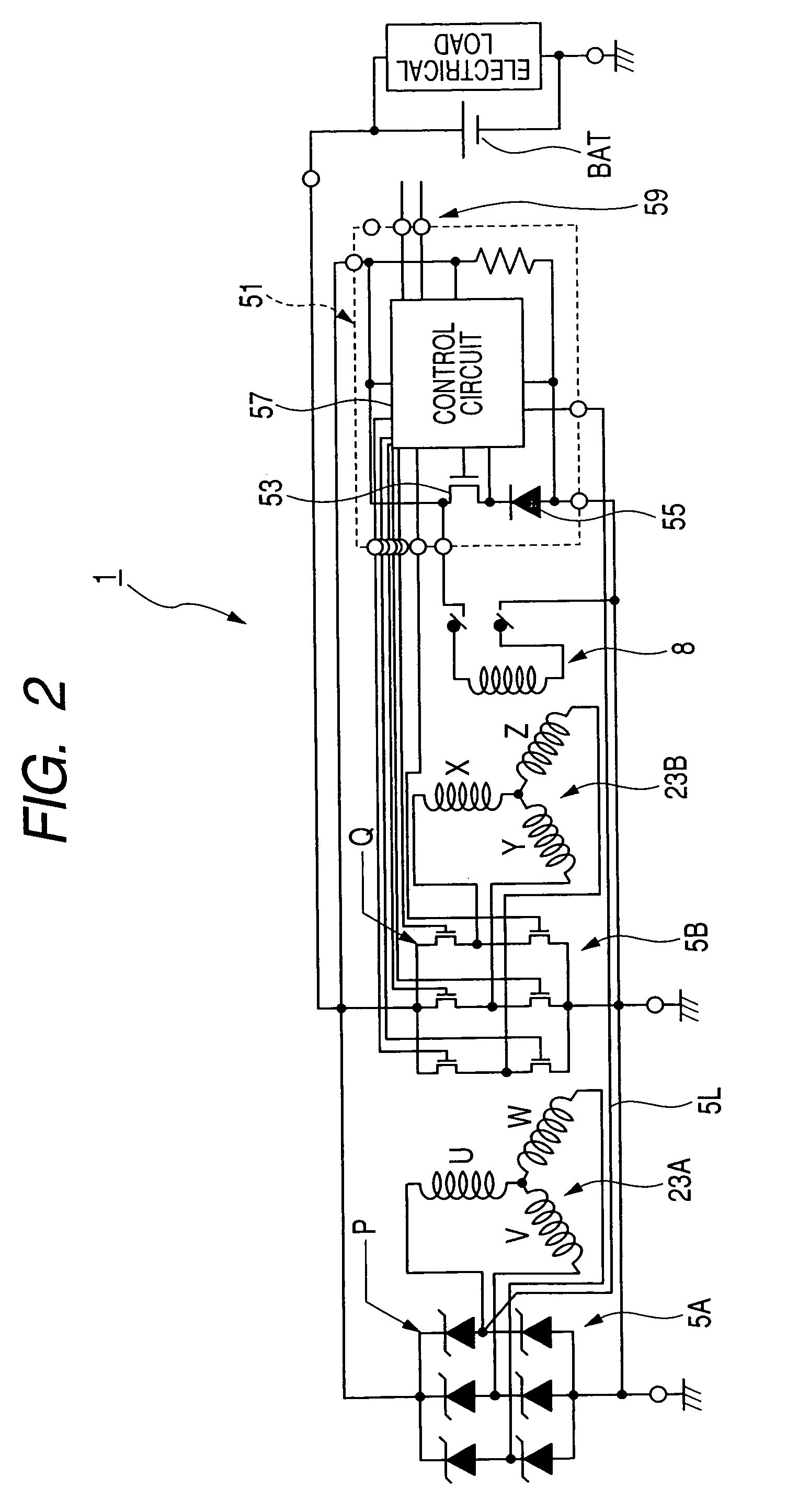 Vehicle-mounted alternator