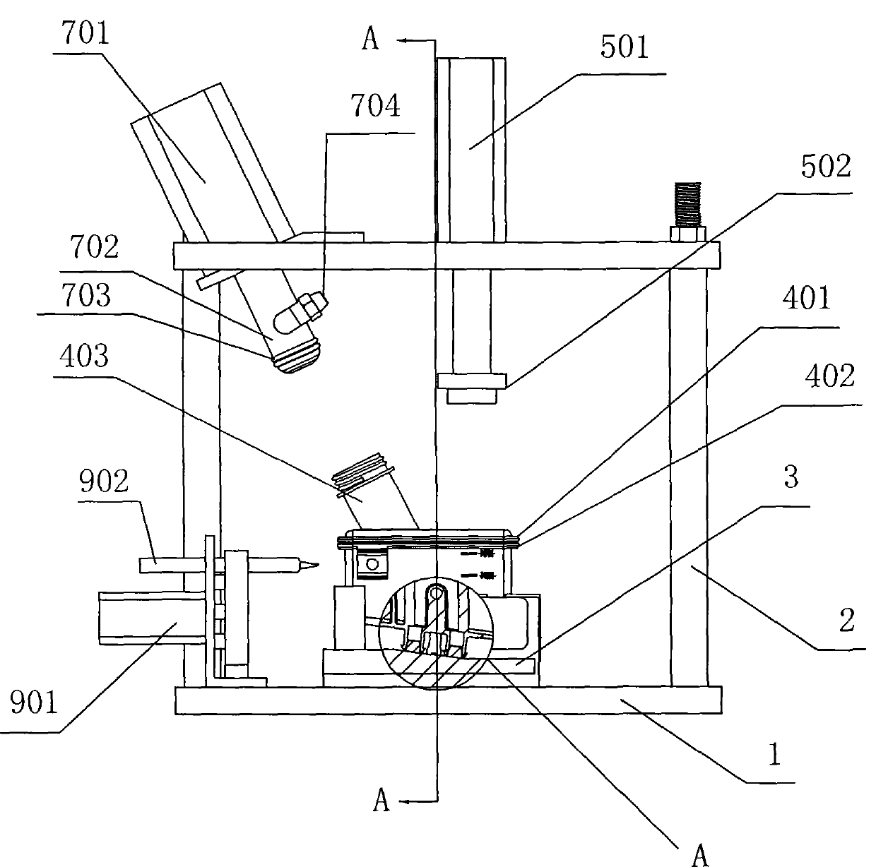 Leak detecting device of automotive brake liquid storage pot and leak detecting method of leak detecting device