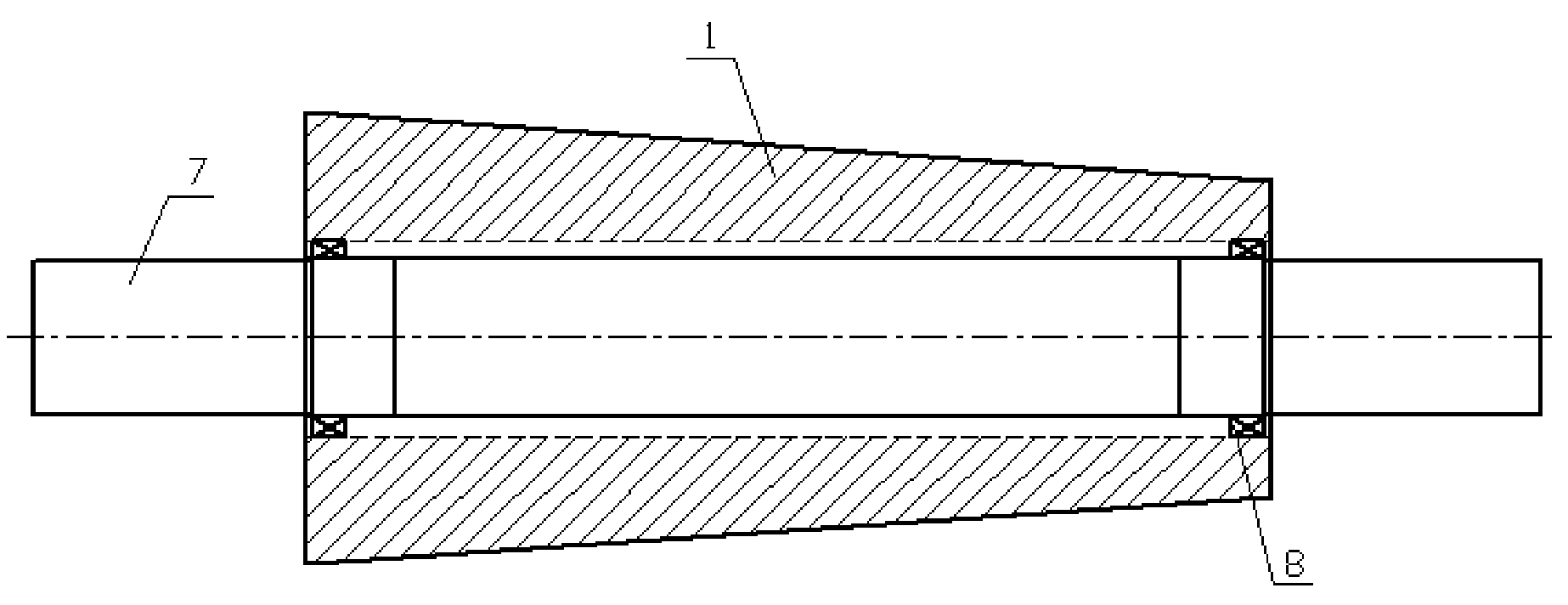 Manufacturing method of UOE (uing-oing-expanding) straight seam steel pipe expanded taper