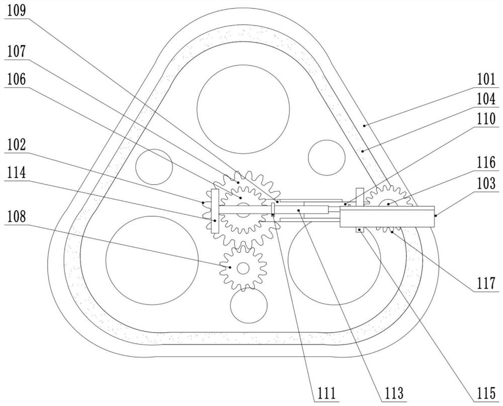 Portal crane gear lubricating structure and lubricating method