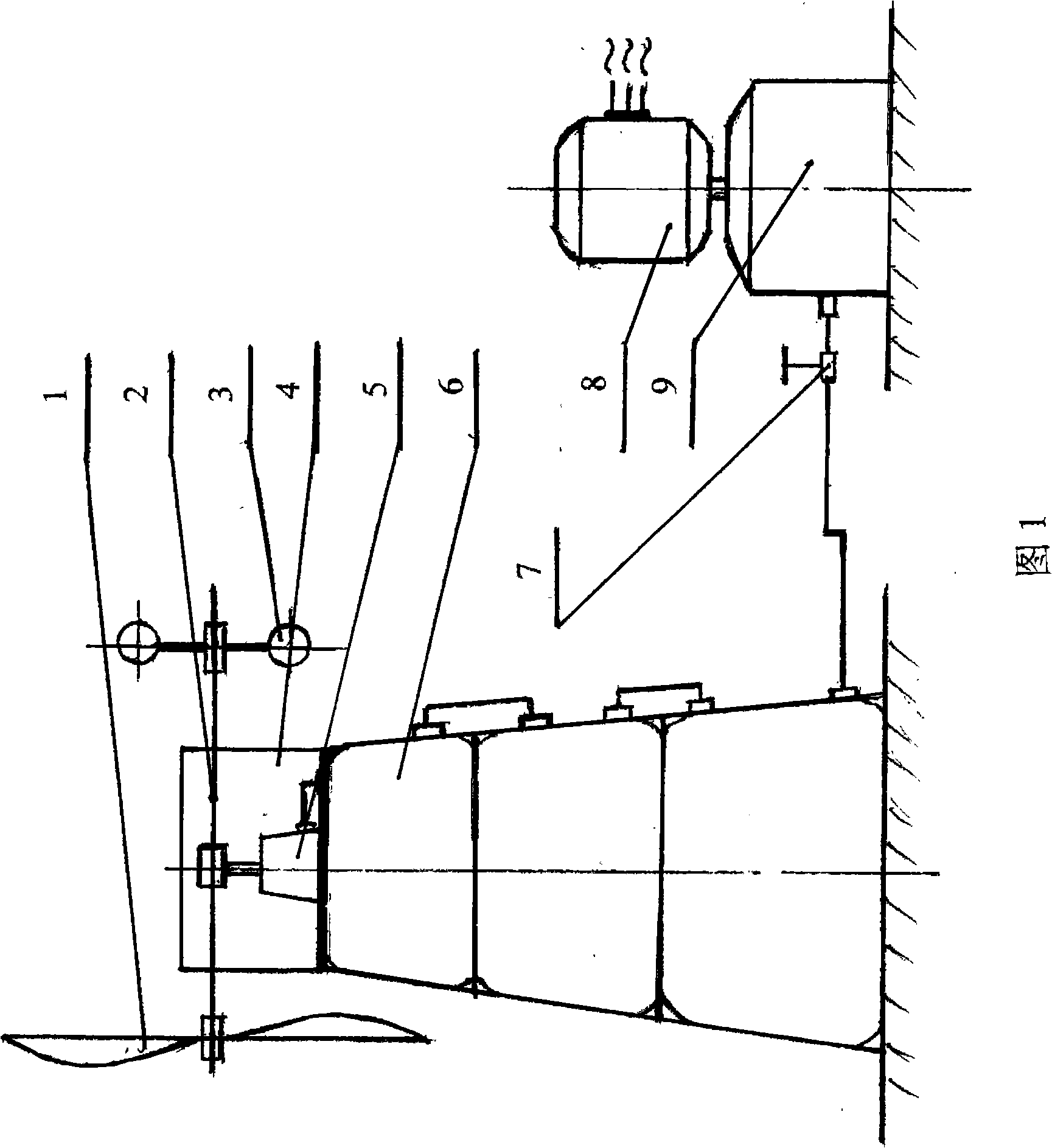 Booster pressure-storing wind motor