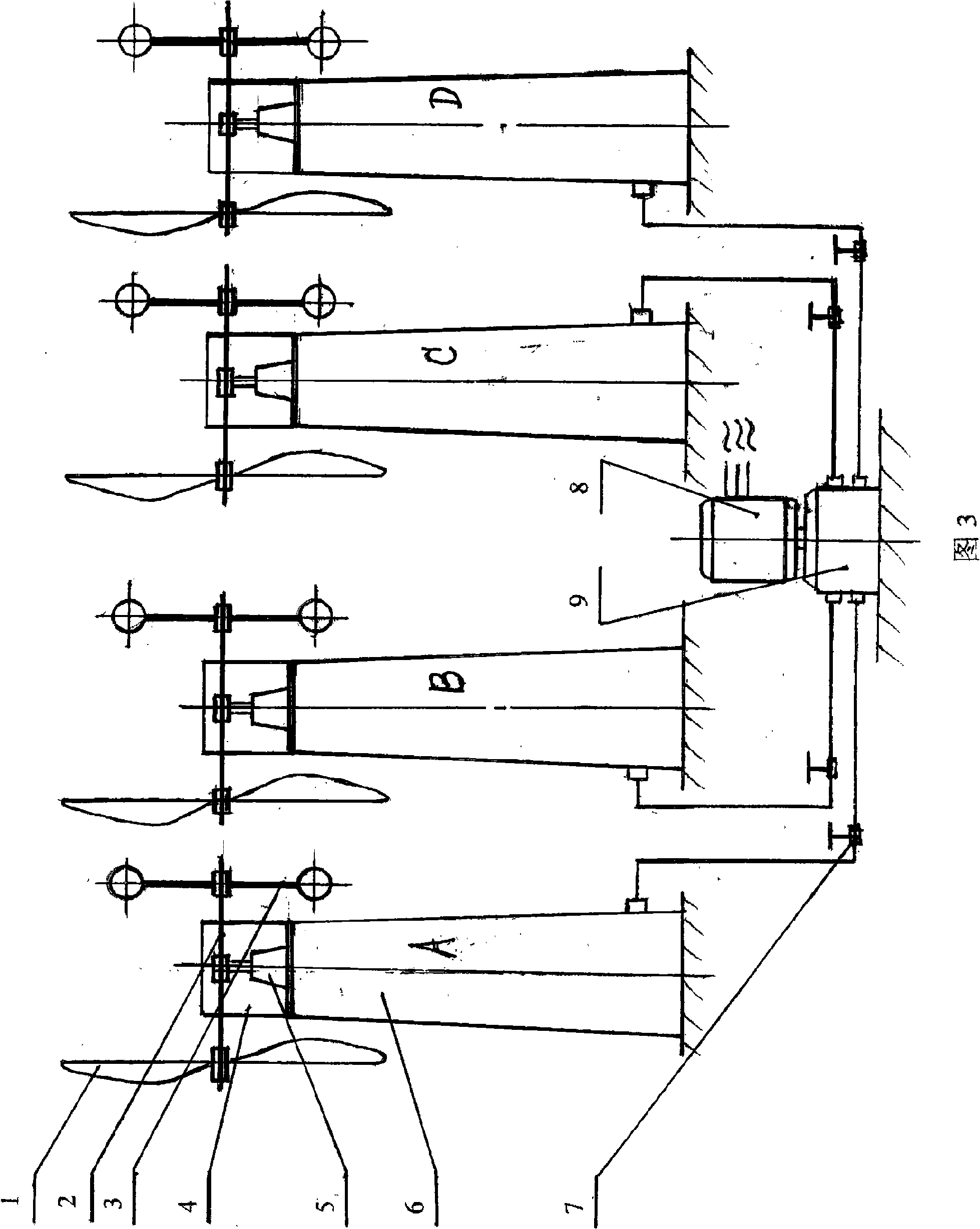 Booster pressure-storing wind motor