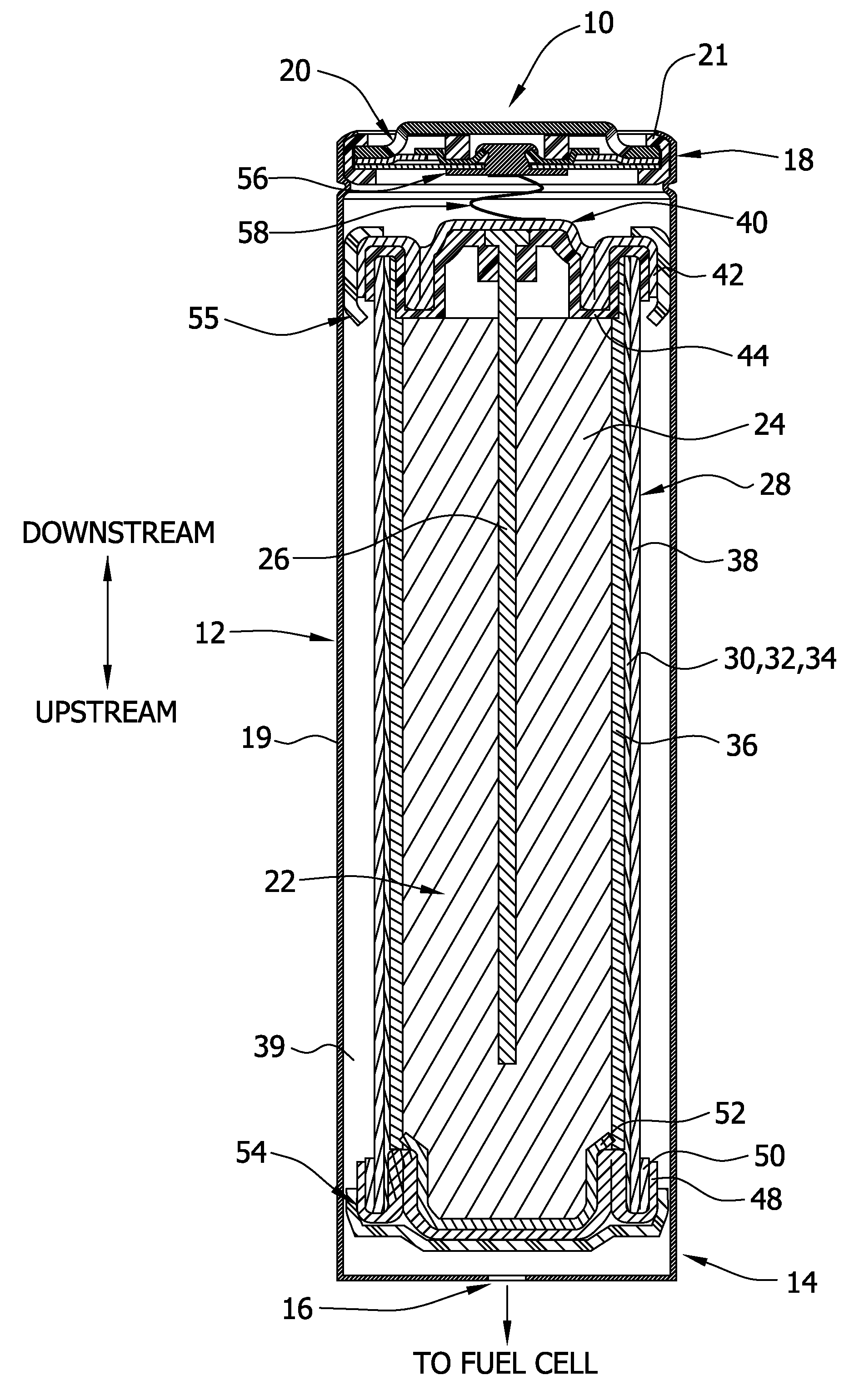 On-demand hydrogen gas generation device having gas management system