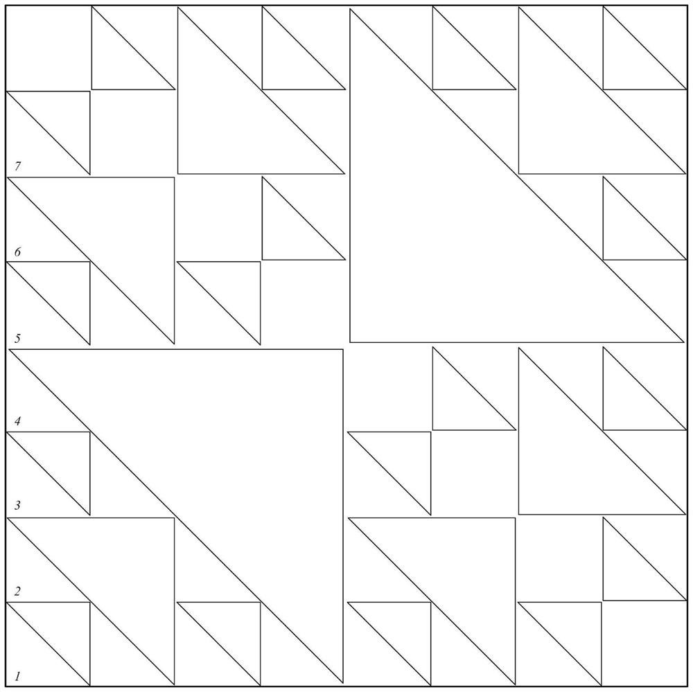 Scherpinski triangular acoustic diffuser and arrangement method