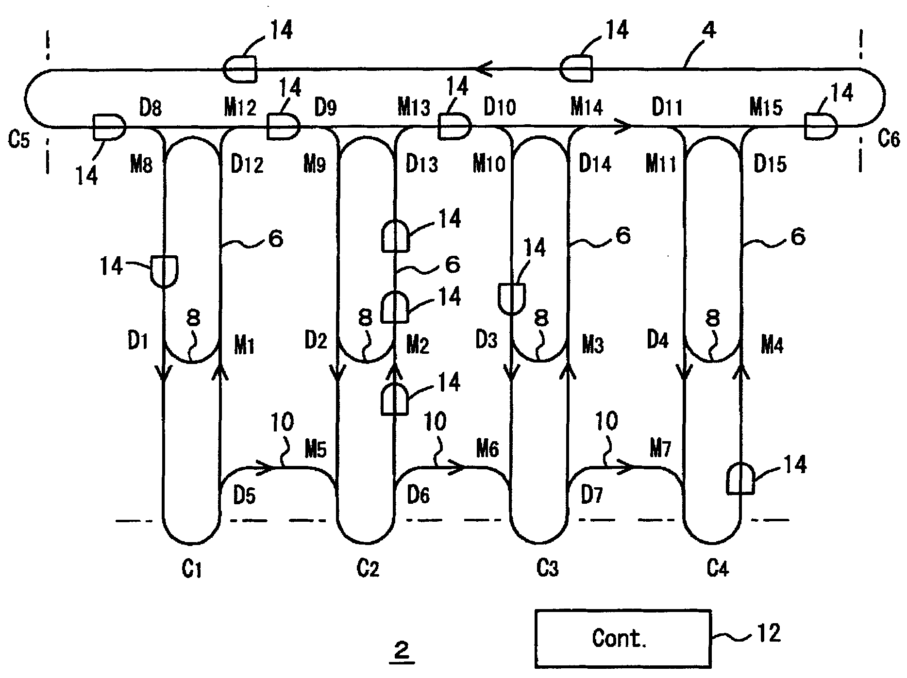 Traveling vehicle system and method for controlling traveling by traveling vehicle system