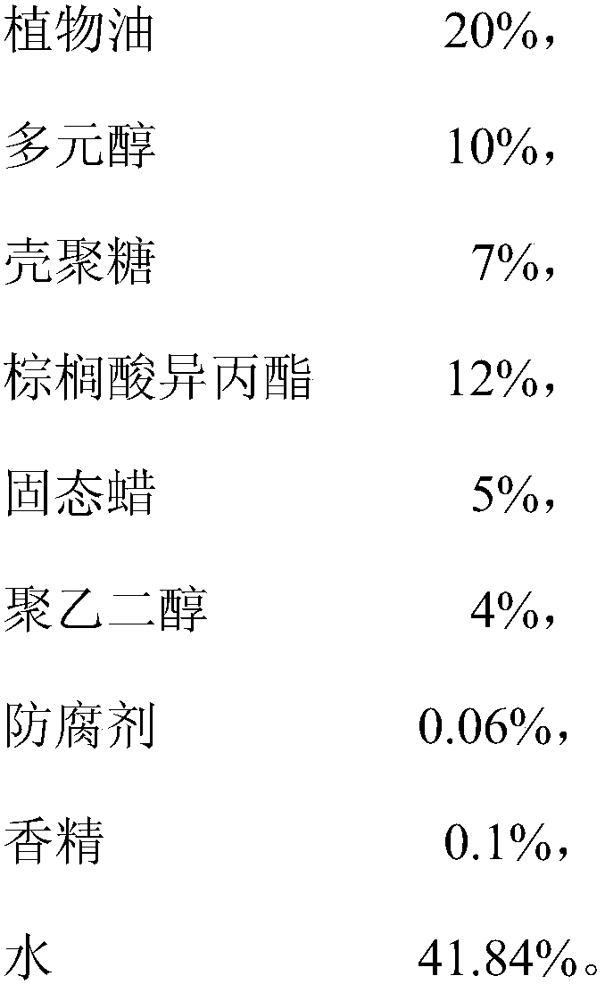 Cleansing cream containing chitosan and preparation method thereof