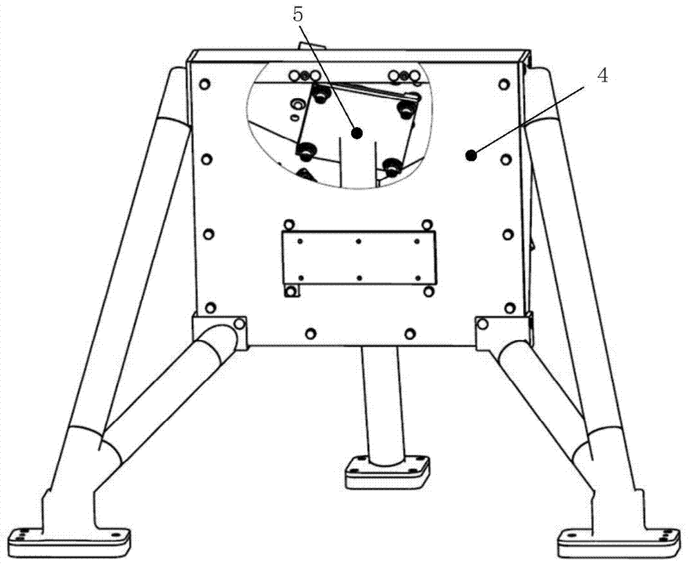 High-precision micro-deformation attitude control instrument installing structure for spaceflight