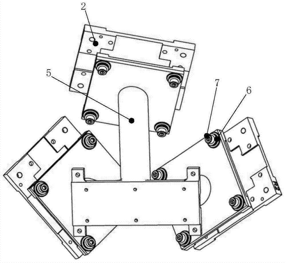 High-precision micro-deformation attitude control instrument installing structure for spaceflight