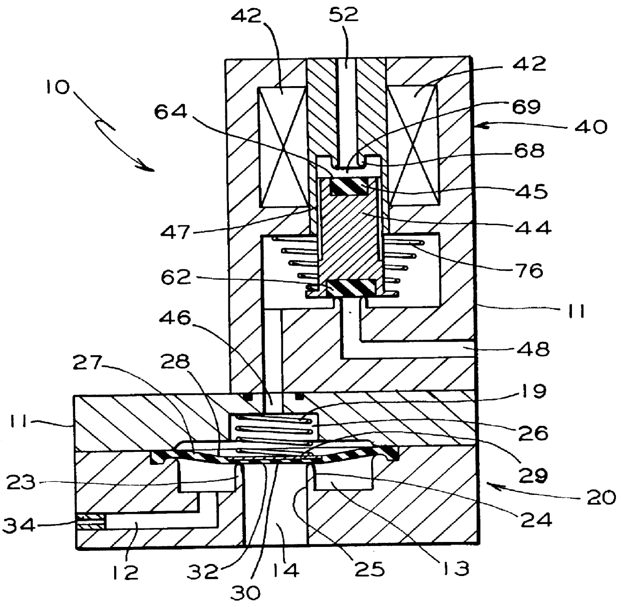 Low wattage, high flow electrical control valve