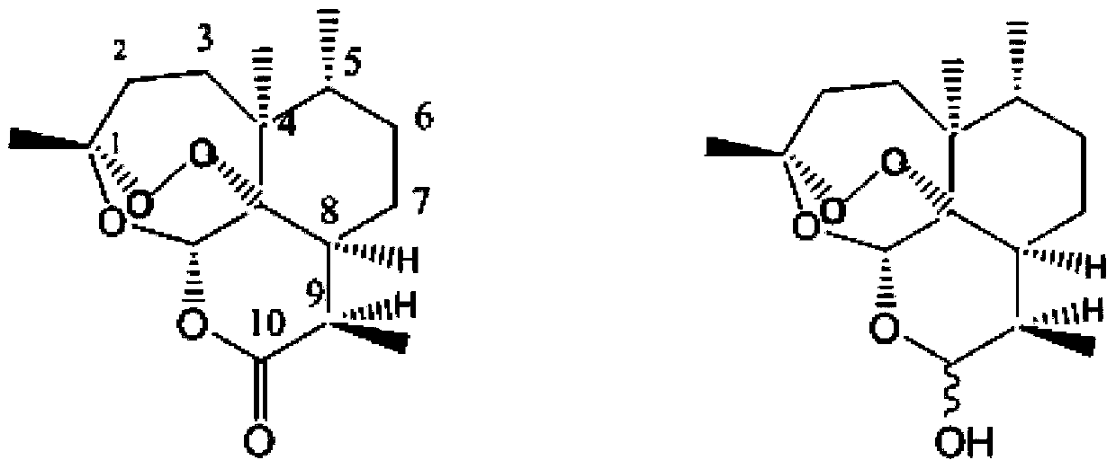 Dihydroartemisinin higher fatty acid ester and preparation method thereof