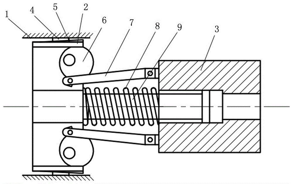 Locking device for random position locking and method for determining minimum stress thereof