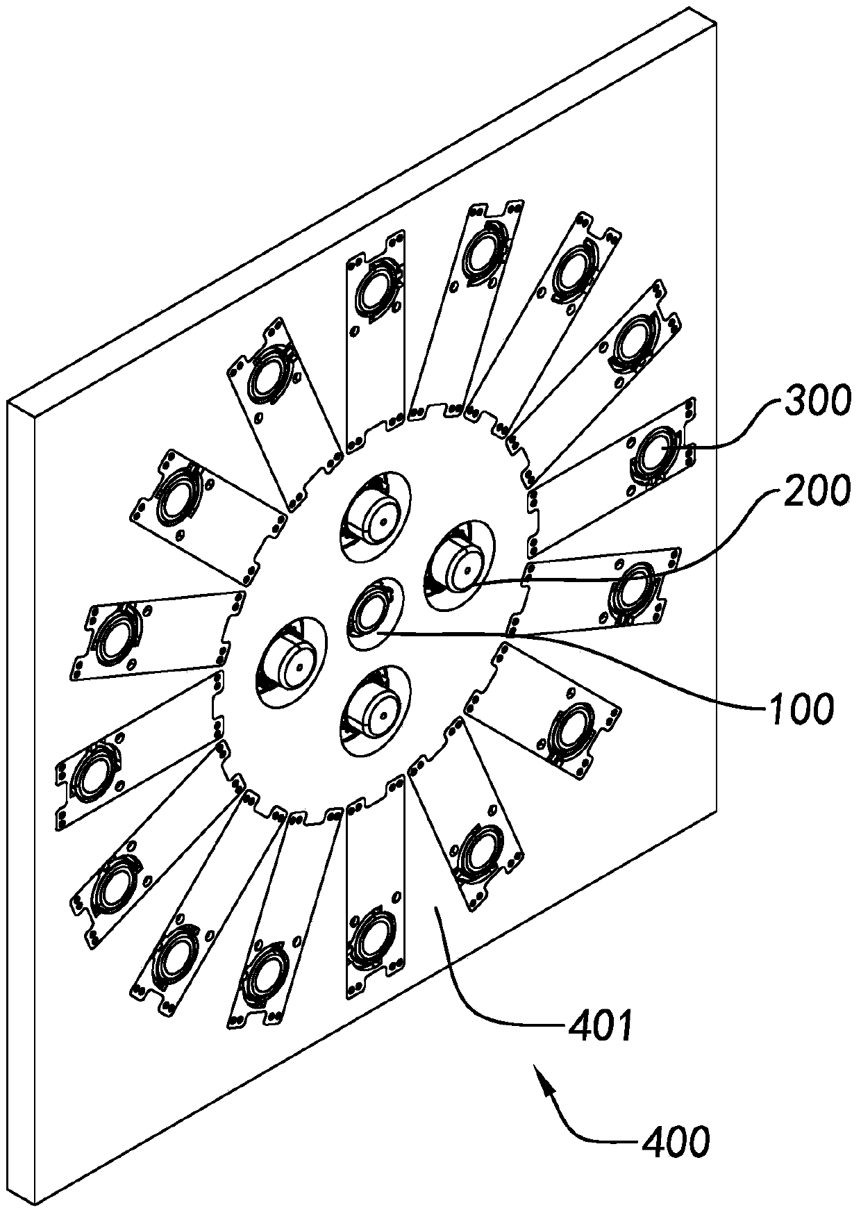 A combined loudspeaker device and method thereof