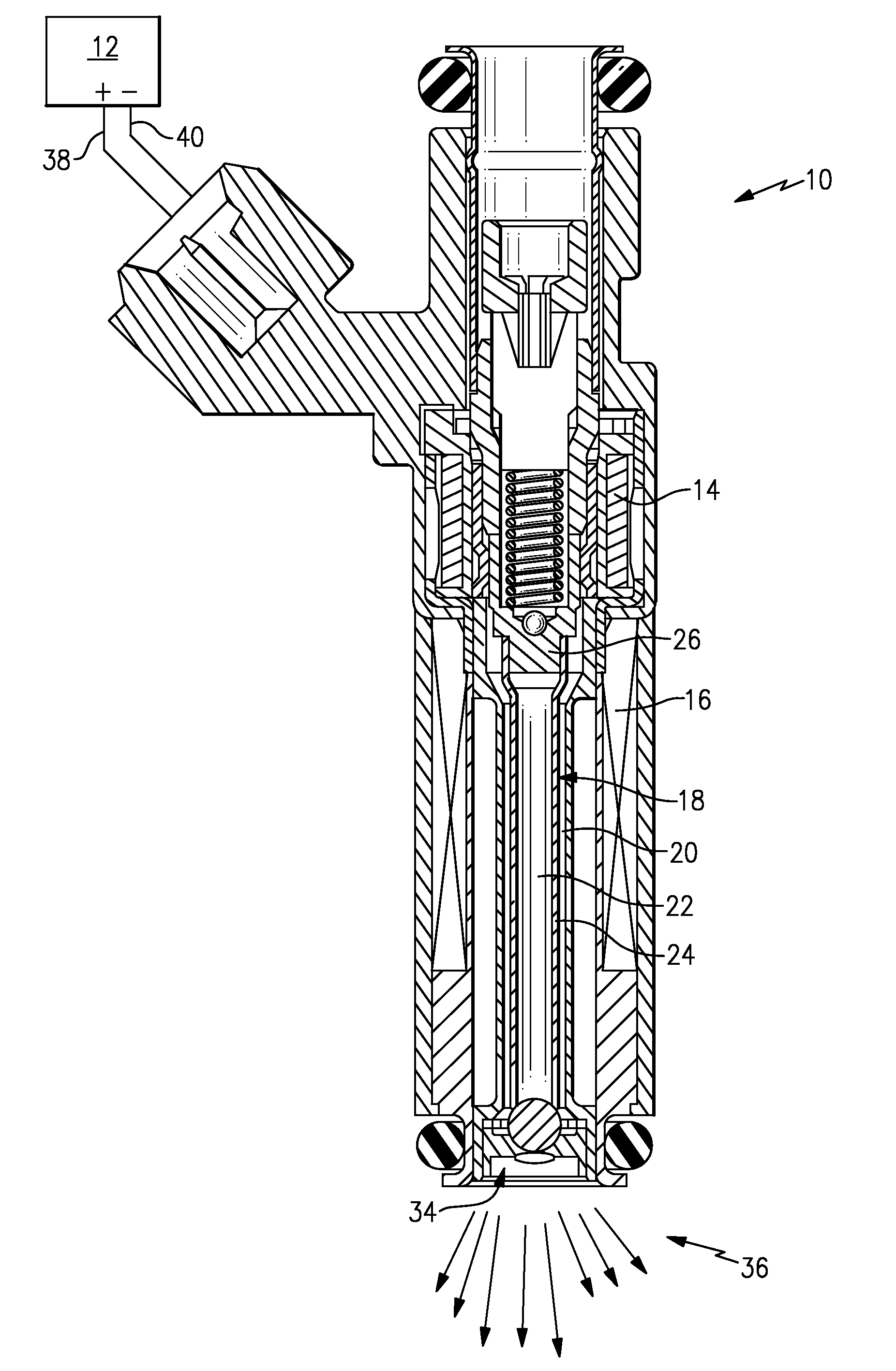 Inductive heated injector using voltage transformer technology