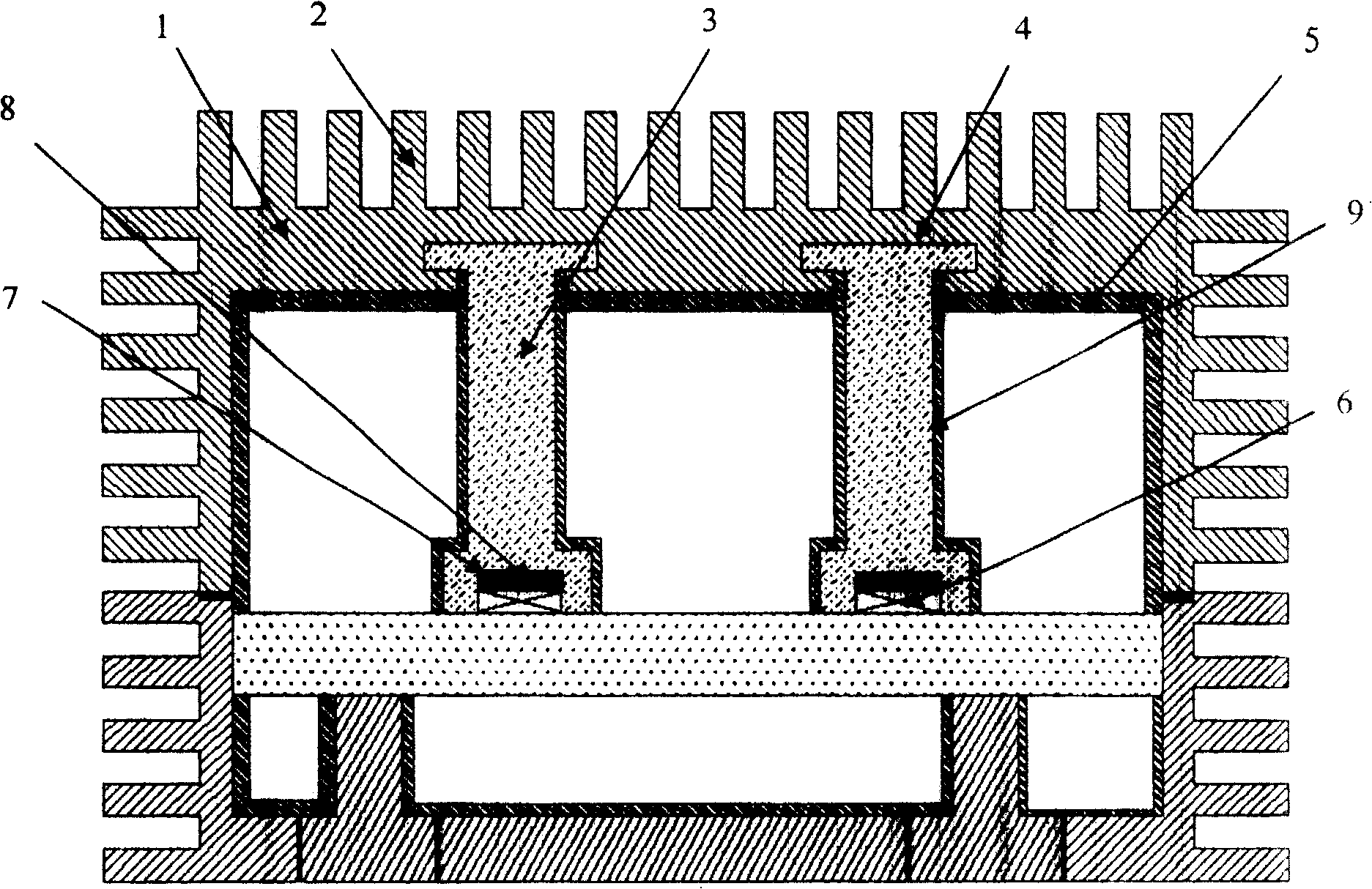 Non-fan chip heat radiator