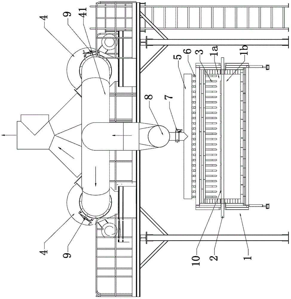 Furnace slow-cooling area structure capable of shrinking cross-sectional temperature difference