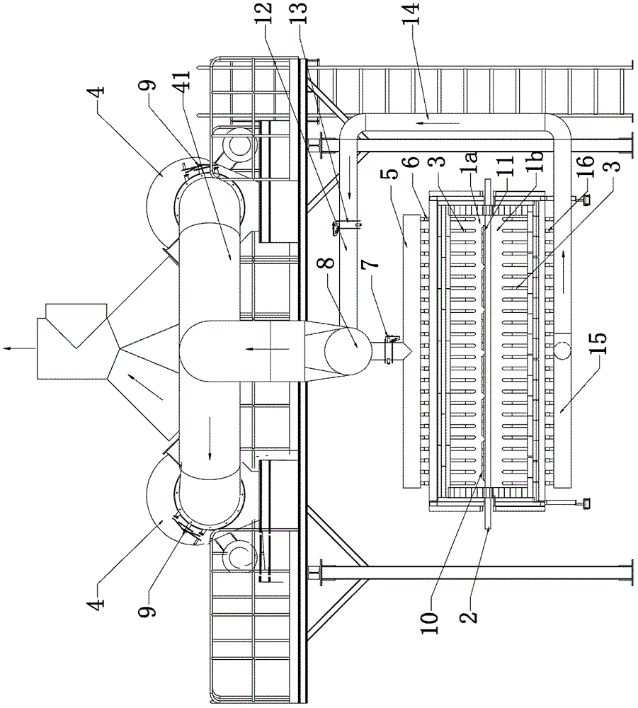 Furnace slow-cooling area structure capable of shrinking cross-sectional temperature difference