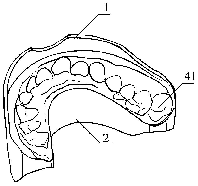 Tooth arrangement device, tooth arrangement box set as well as preparation method and application for tooth arrangement device