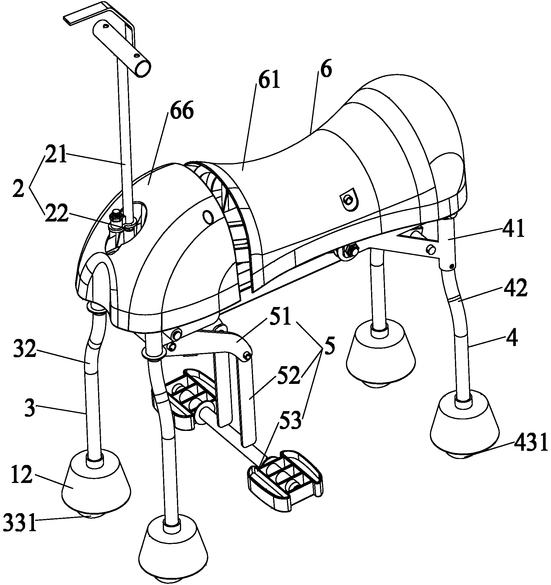 Tetrapod-like running toy