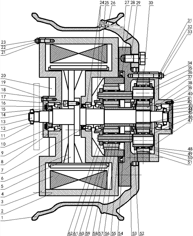 Electric wheel assembly device for overload vehicle and vehicle