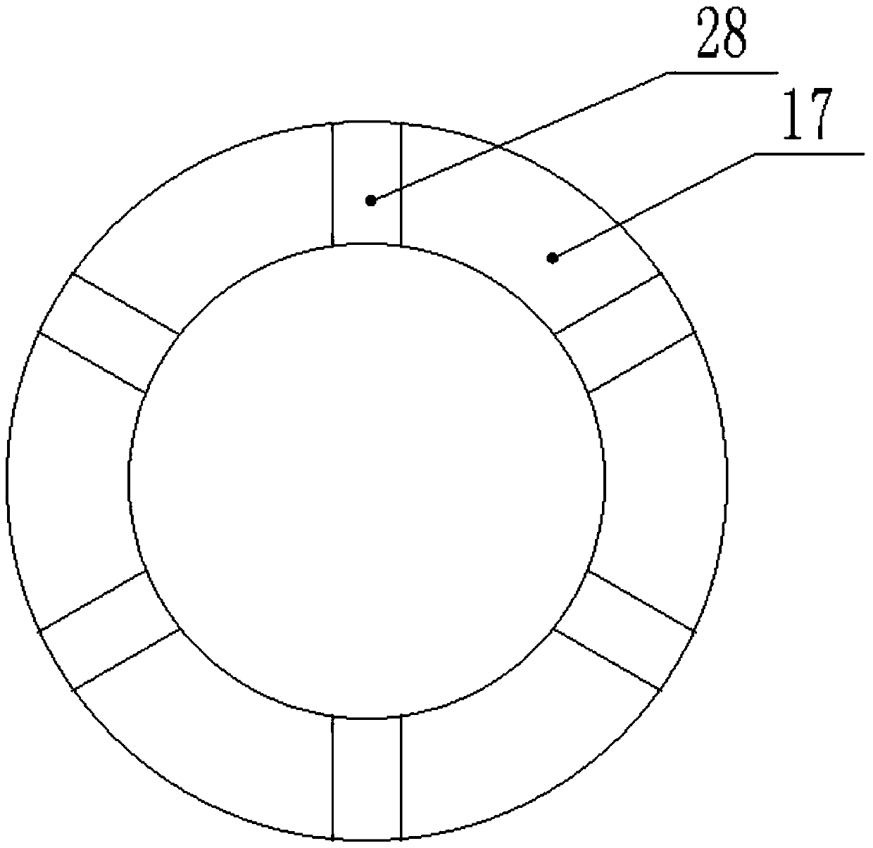 Chemical reaction stirring device with solid-liquid separation feeding way