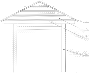 Method for building pavilion by plastic wood profiles instead of wooden materials