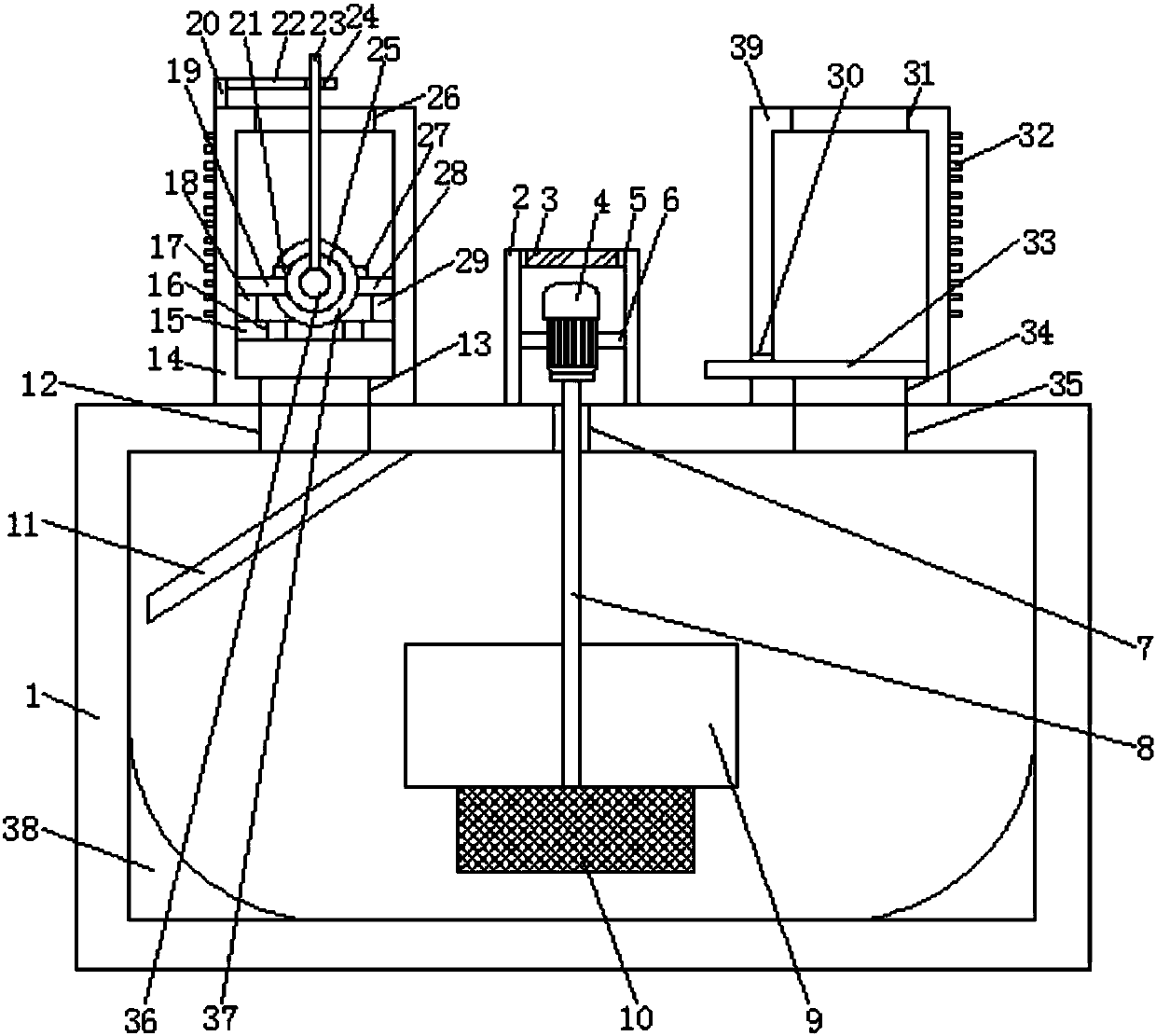 Sulfuric acid injection apparatus with automatic matching function and used in lithium battery processing