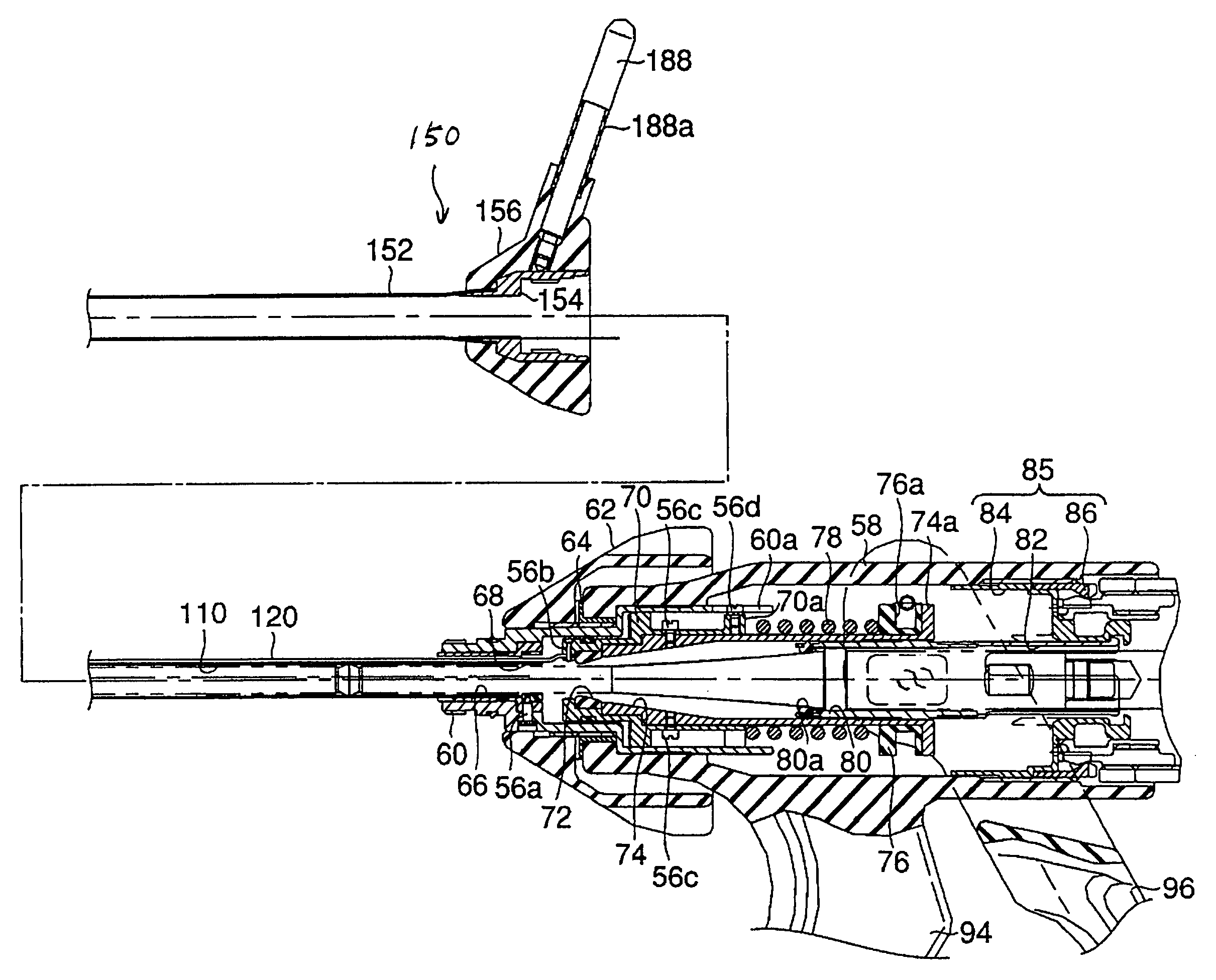 Treatment apparatus and treatment device for surgical treatments using ultrasonic vibration