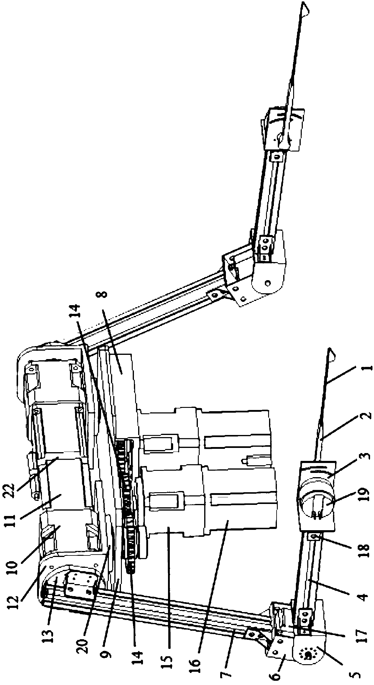 A articulated dulcimer playing robot