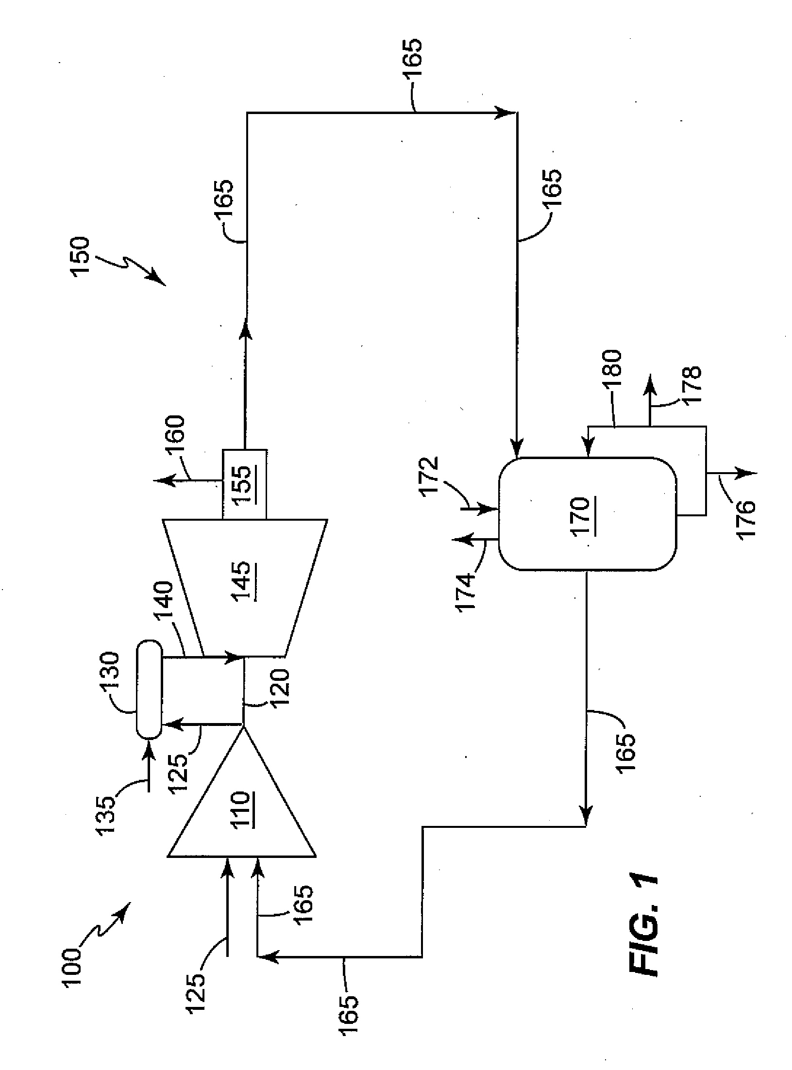 System for recirculating the exhaust of a turbomachine