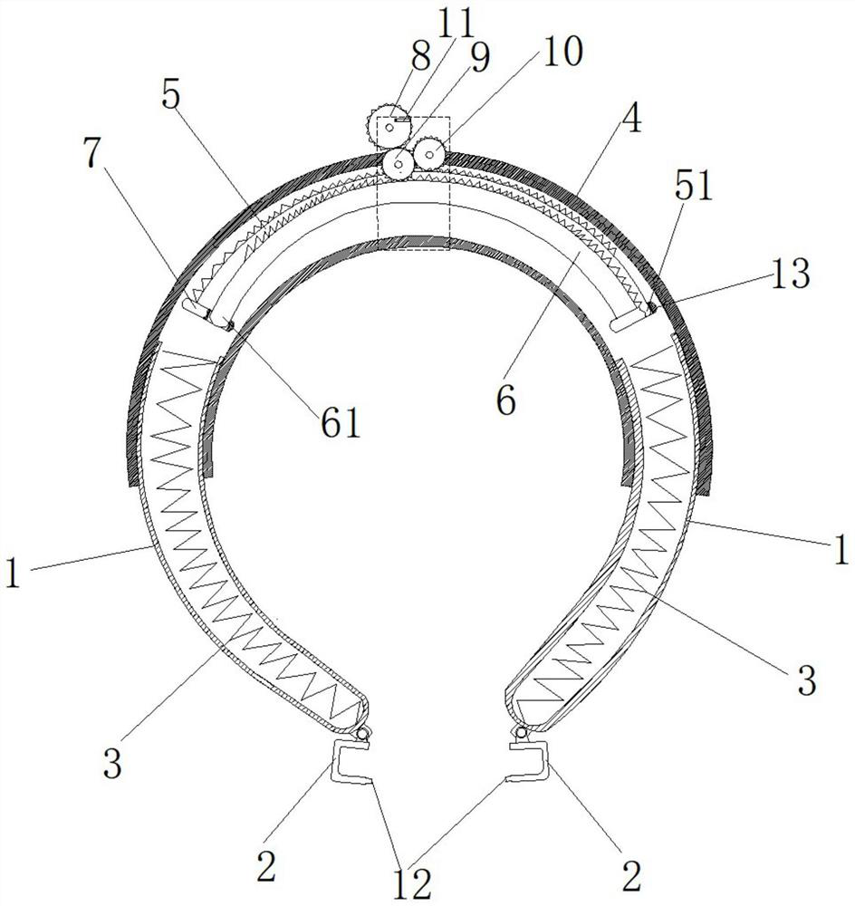 Automatic skin traction and folding device