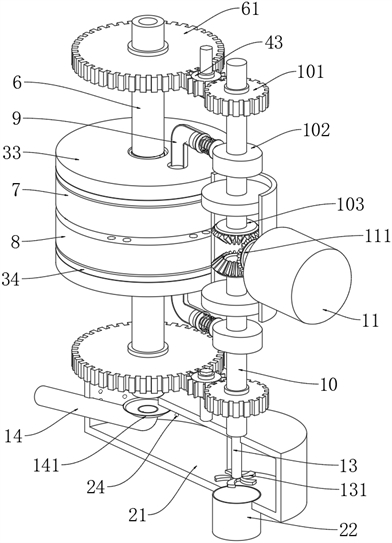 Waste glass crushing mechanism