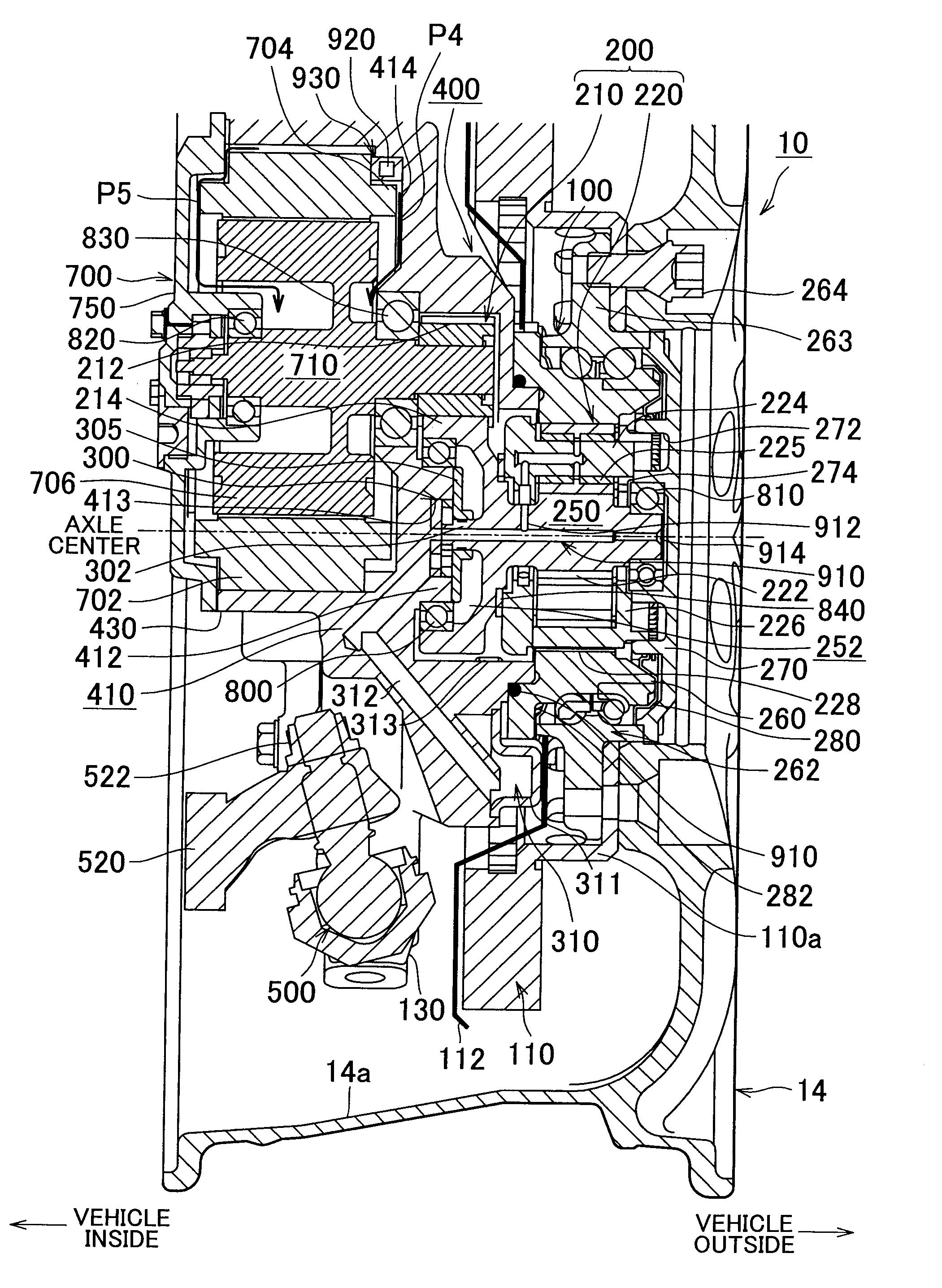 Wheel assembly with in-wheel motor