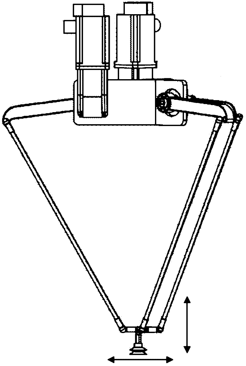 Two-degree-of-freedom space parallel connection robot