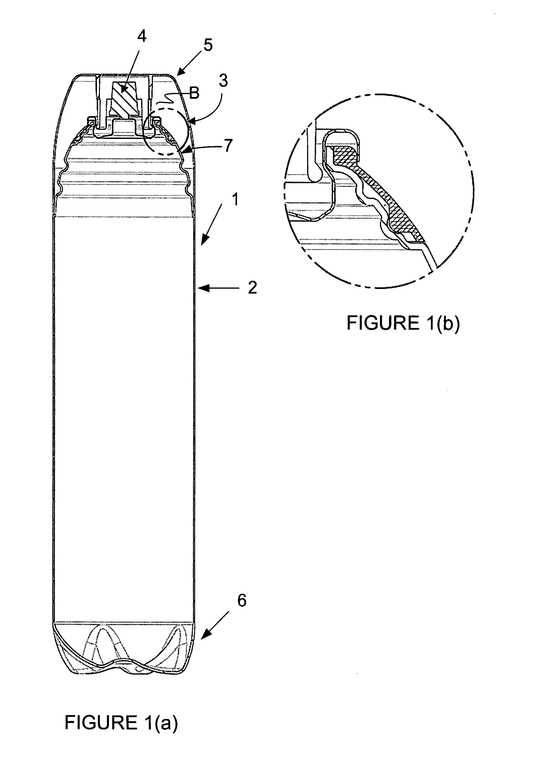 Plastic aerosol container and method of manufacturing same