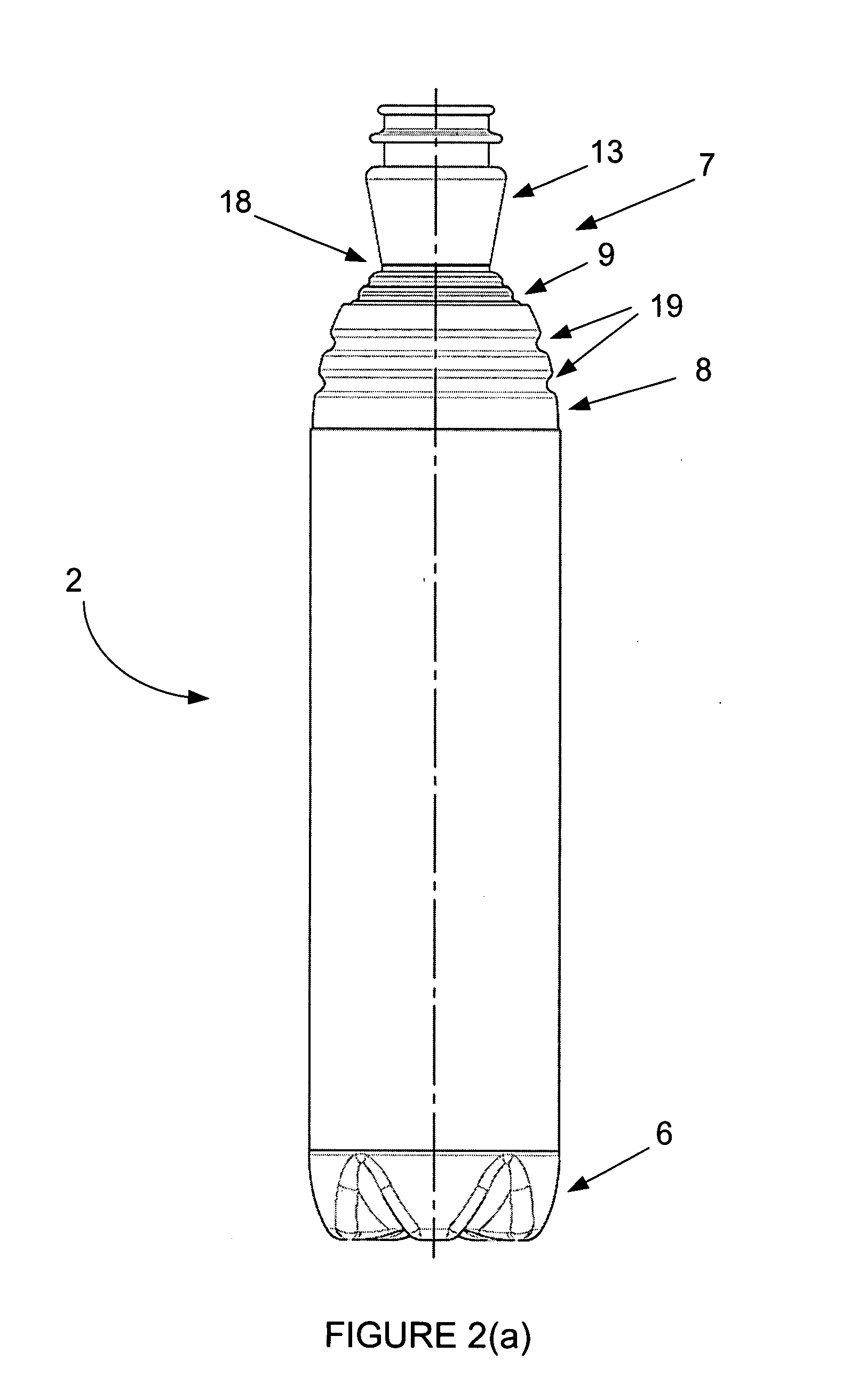 Plastic aerosol container and method of manufacturing same