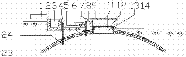 Air mold pouring polymerization concrete air inflation detection type small water cellar, construction method of small water cellar, application of small water cellar in biogas digester construction and inflatable model special for small water cellar