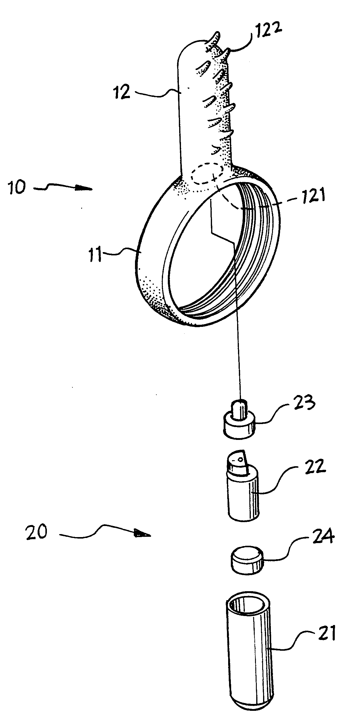 Erect vibration ring