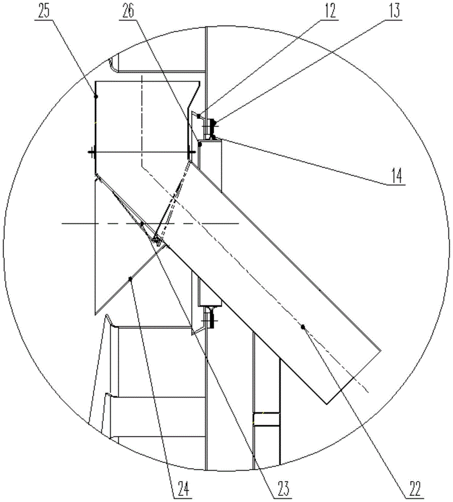 An automatic discharge device for rubber block mixing tank