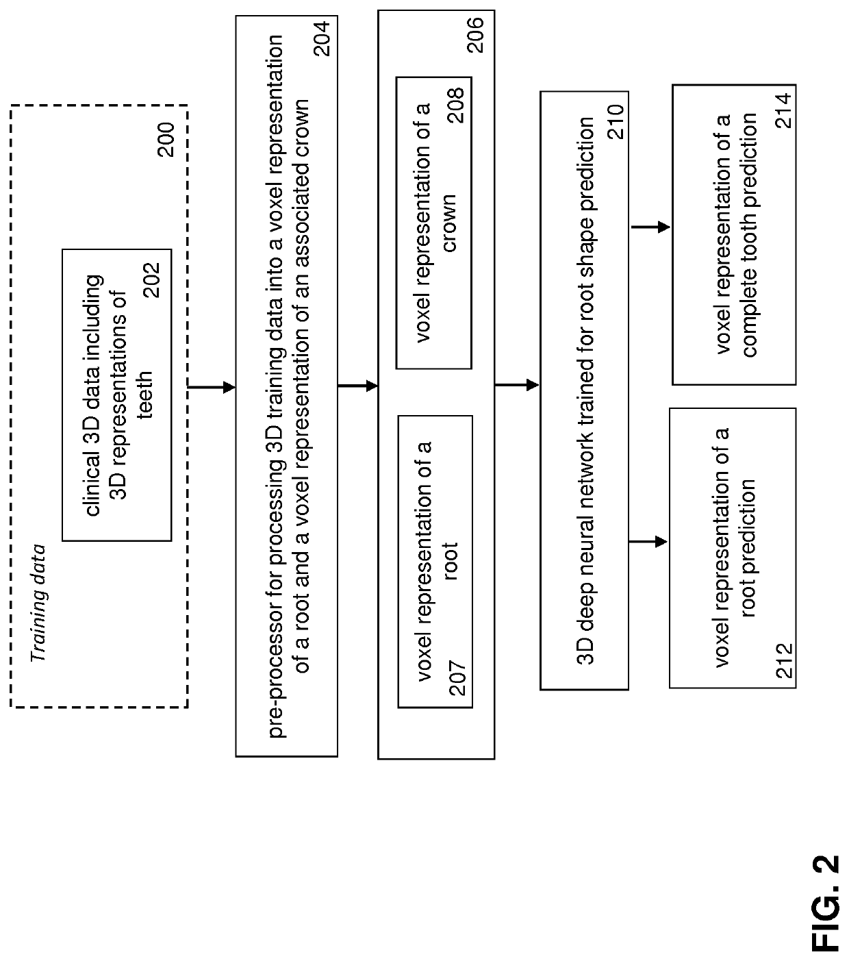 Automated 3D root shape prediction using deep learning methods