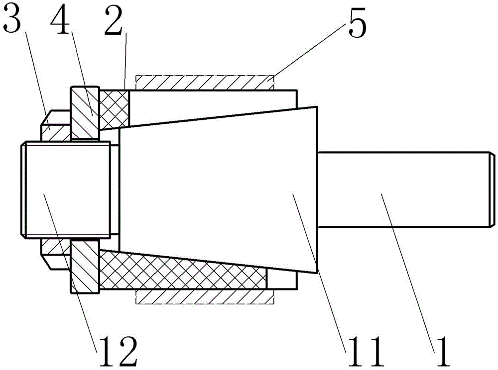 Outer circle turning clamp for thin-walled parts for motor